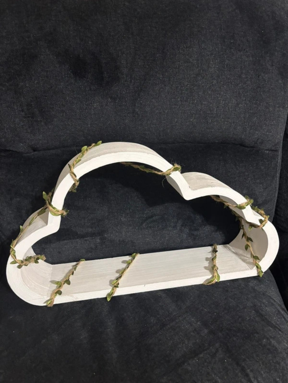 Aesthetic White Wooden Cloud Wall Shelf